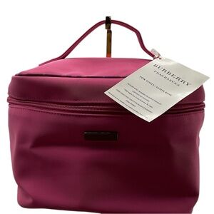 Burberry Fuchsia Top-Handle travel Cosmetic Case